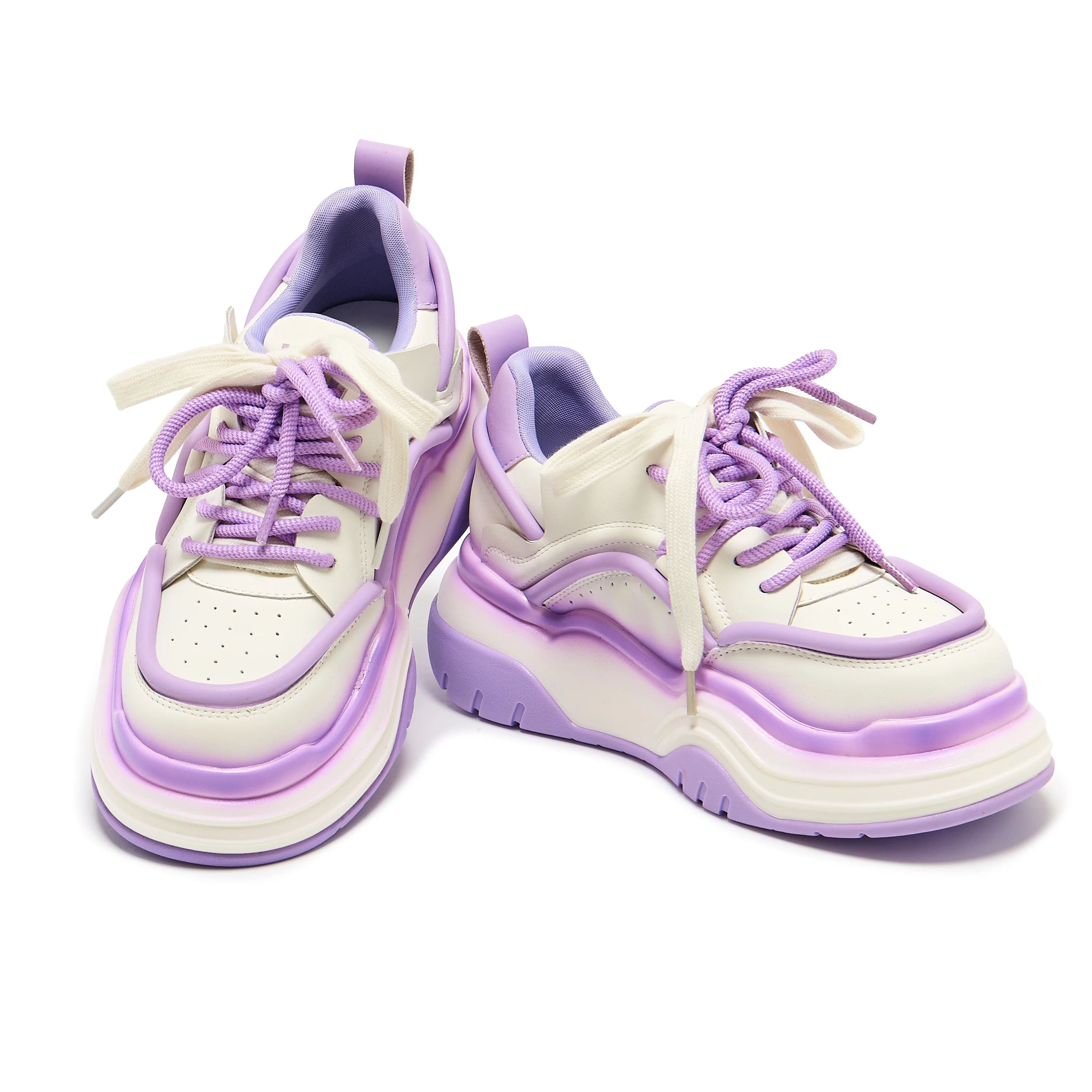 Neon Reef Platform Trainers - Violet - Image 5
