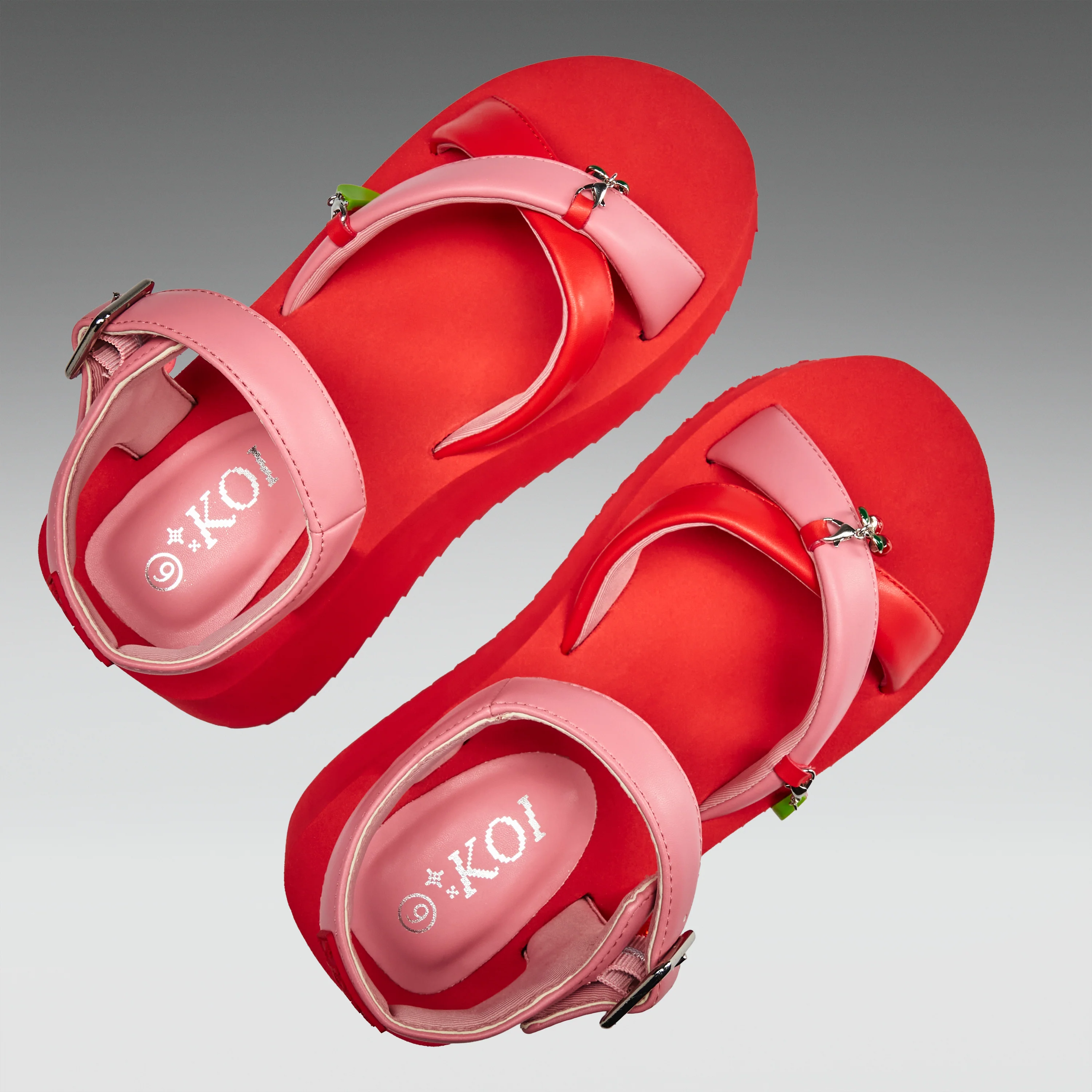 Orchard Flatform Charm Sandals - Red - Image 8