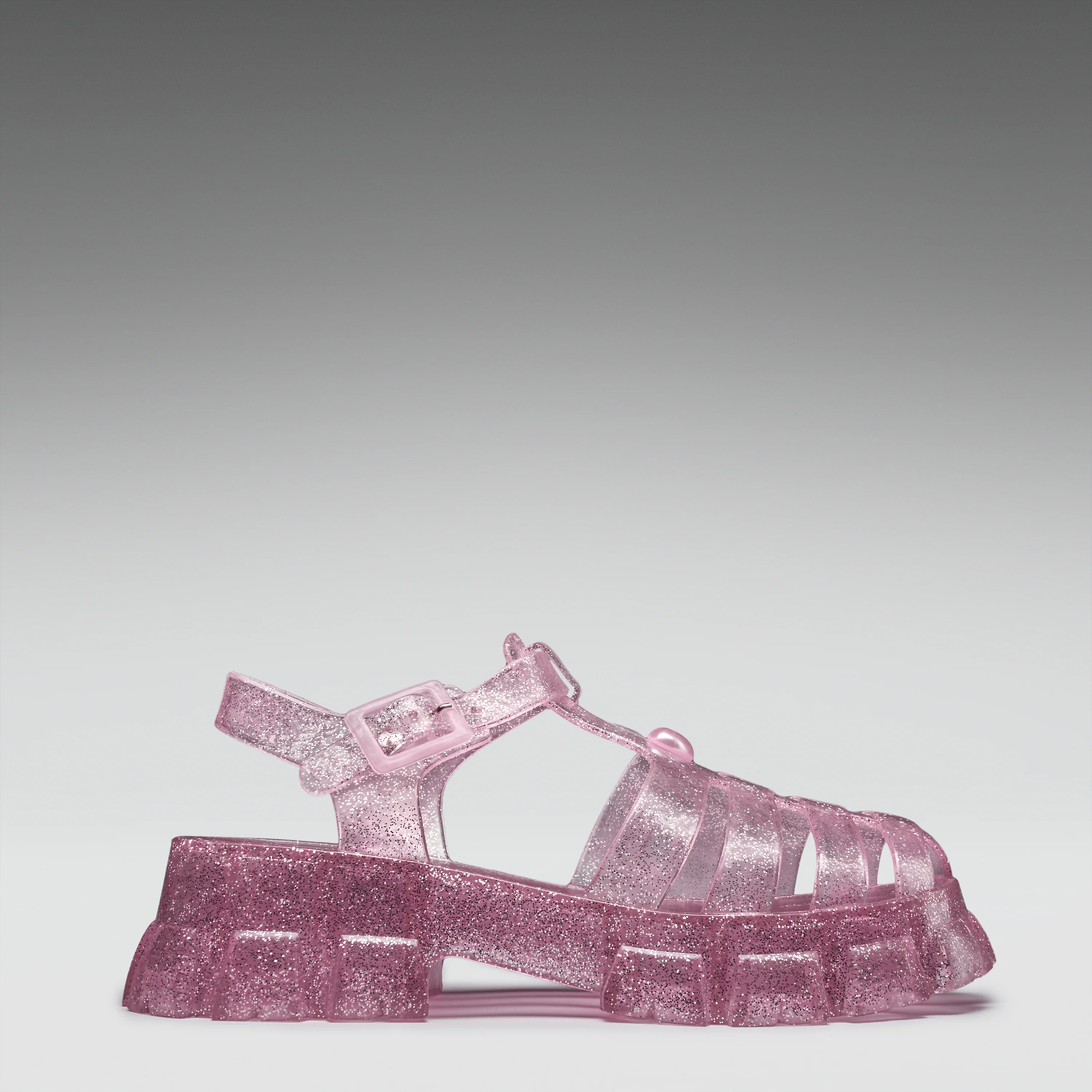 Sunbeam Heart Jelly Sandals- Pink - Image 3