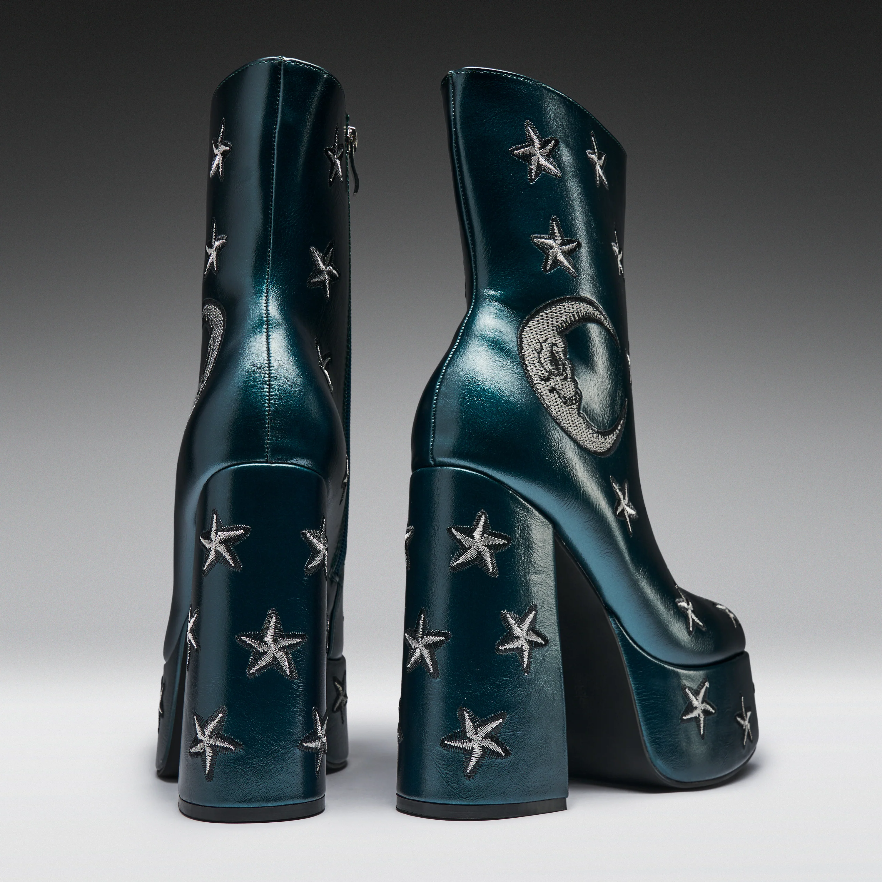 Dreams of Mooncraft Teal Heeled Boots - Image 6
