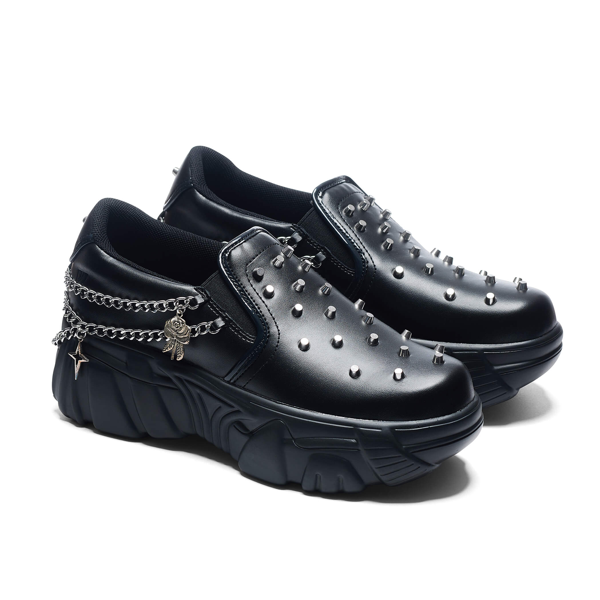 The Summoner Mystic Charm Chunky Slip Ons - Black - Image 3