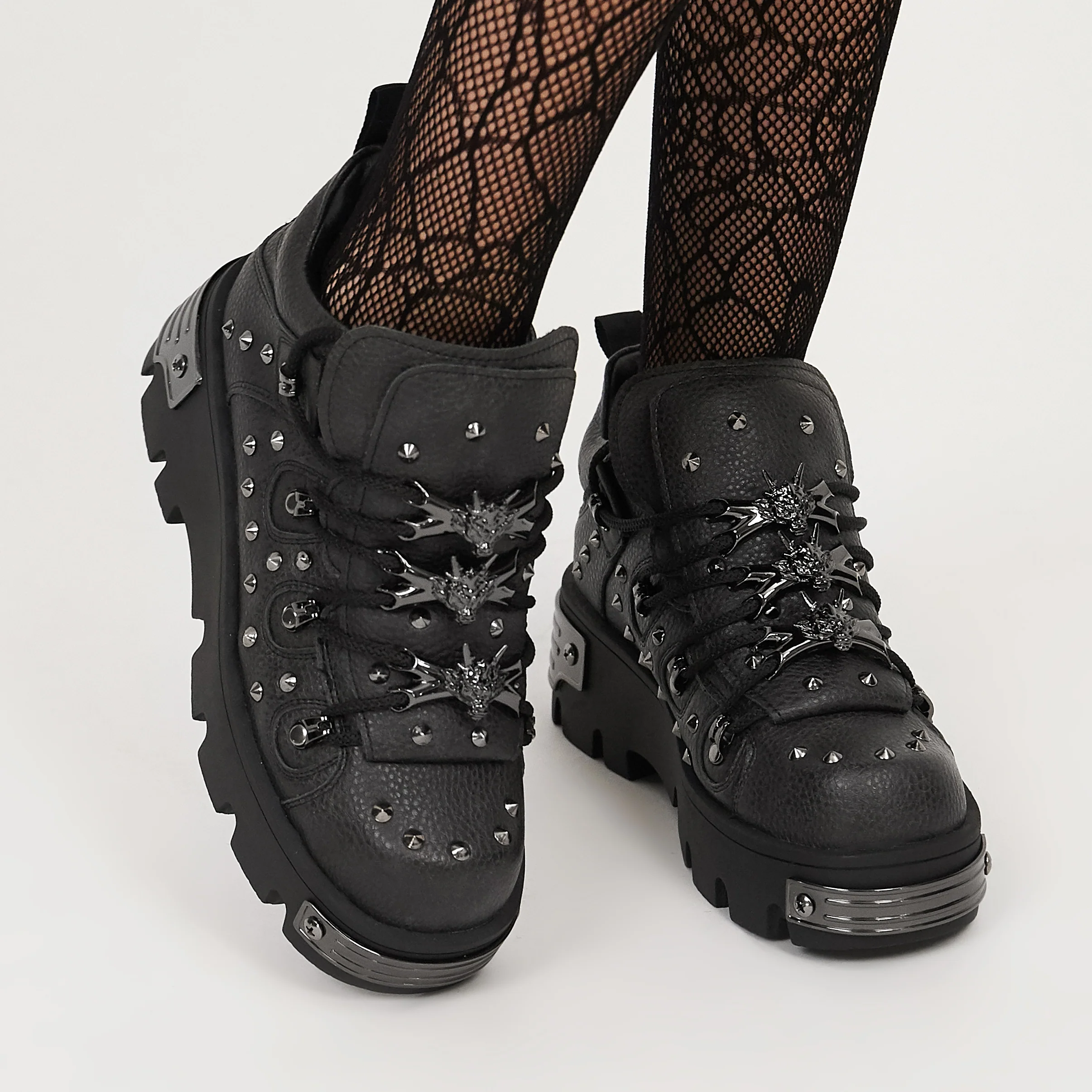 Thurnax Chunky Hardware Trainers - Black - Image 5