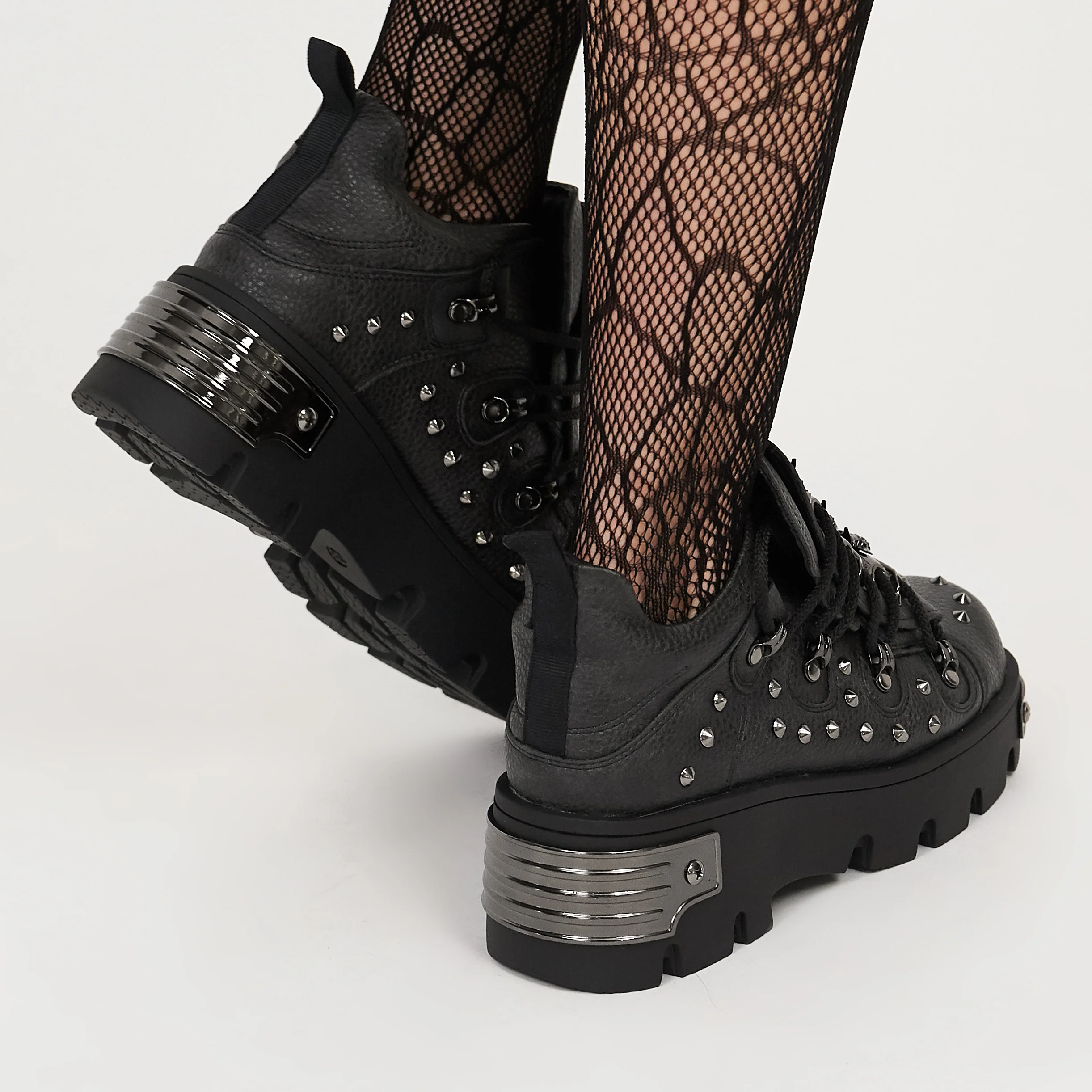 Thurnax Chunky Hardware Trainers - Black - Image 8