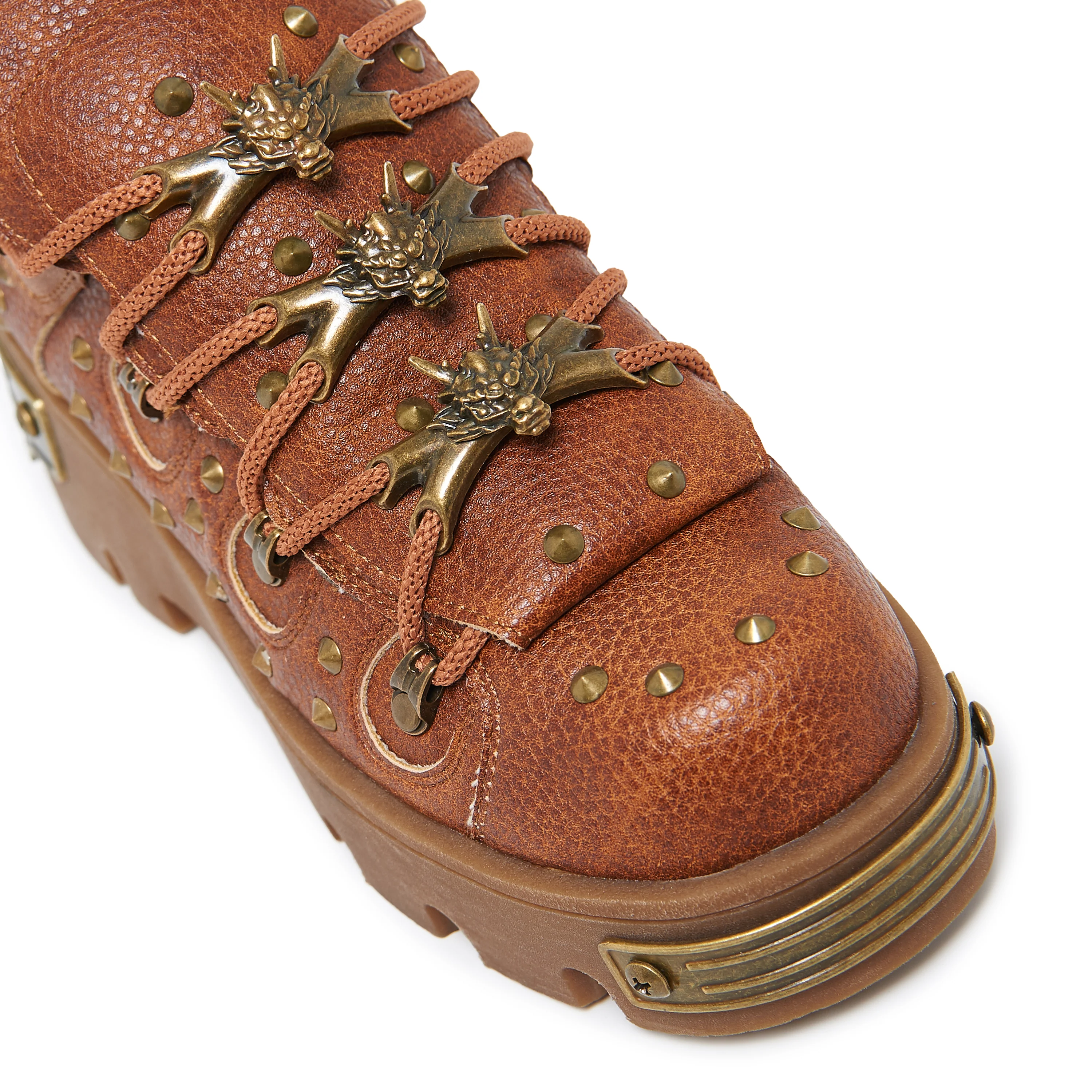 Thurnax Chunky Hardware Trainers - Brown - Image 3