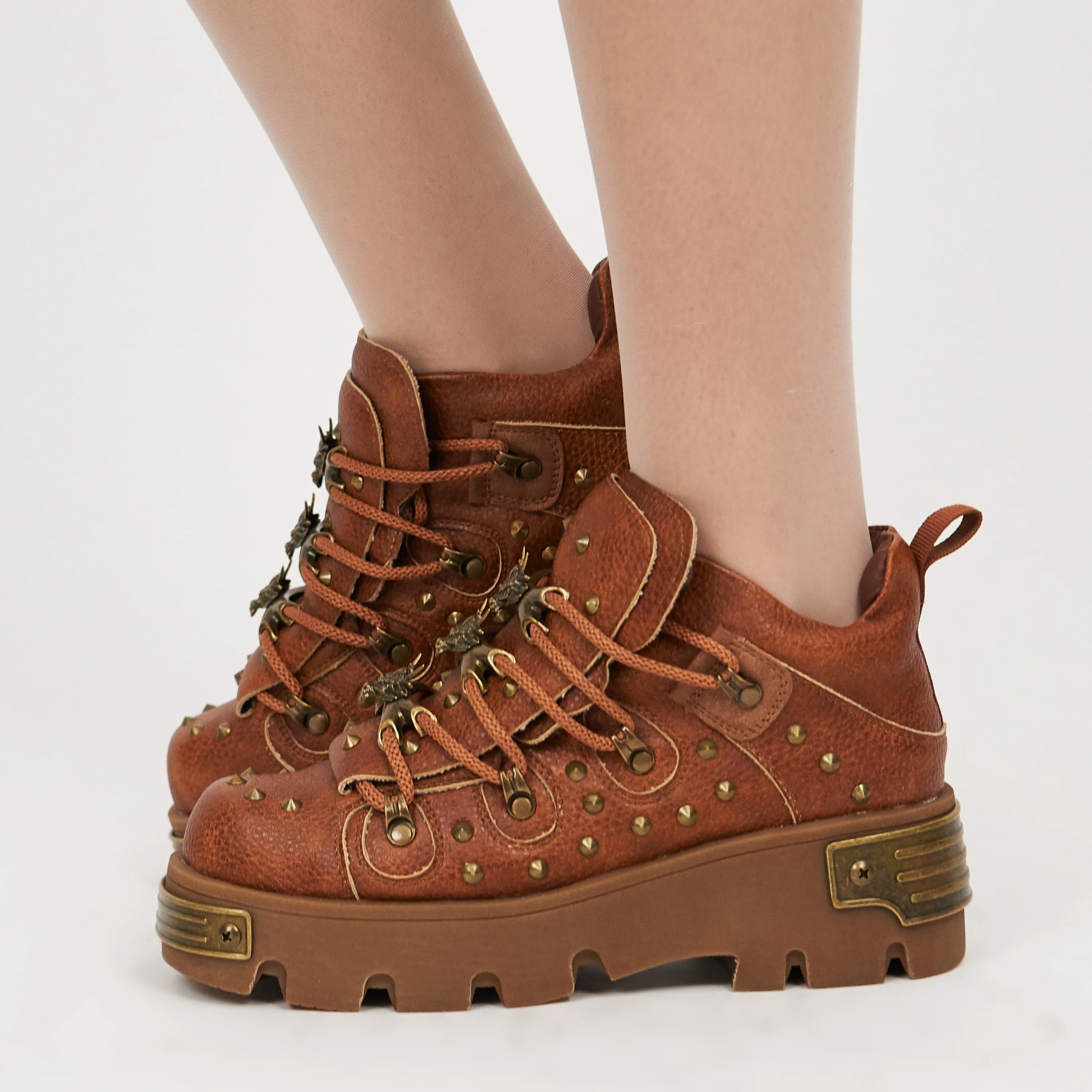 Thurnax Chunky Hardware Trainers - Brown - Image 7