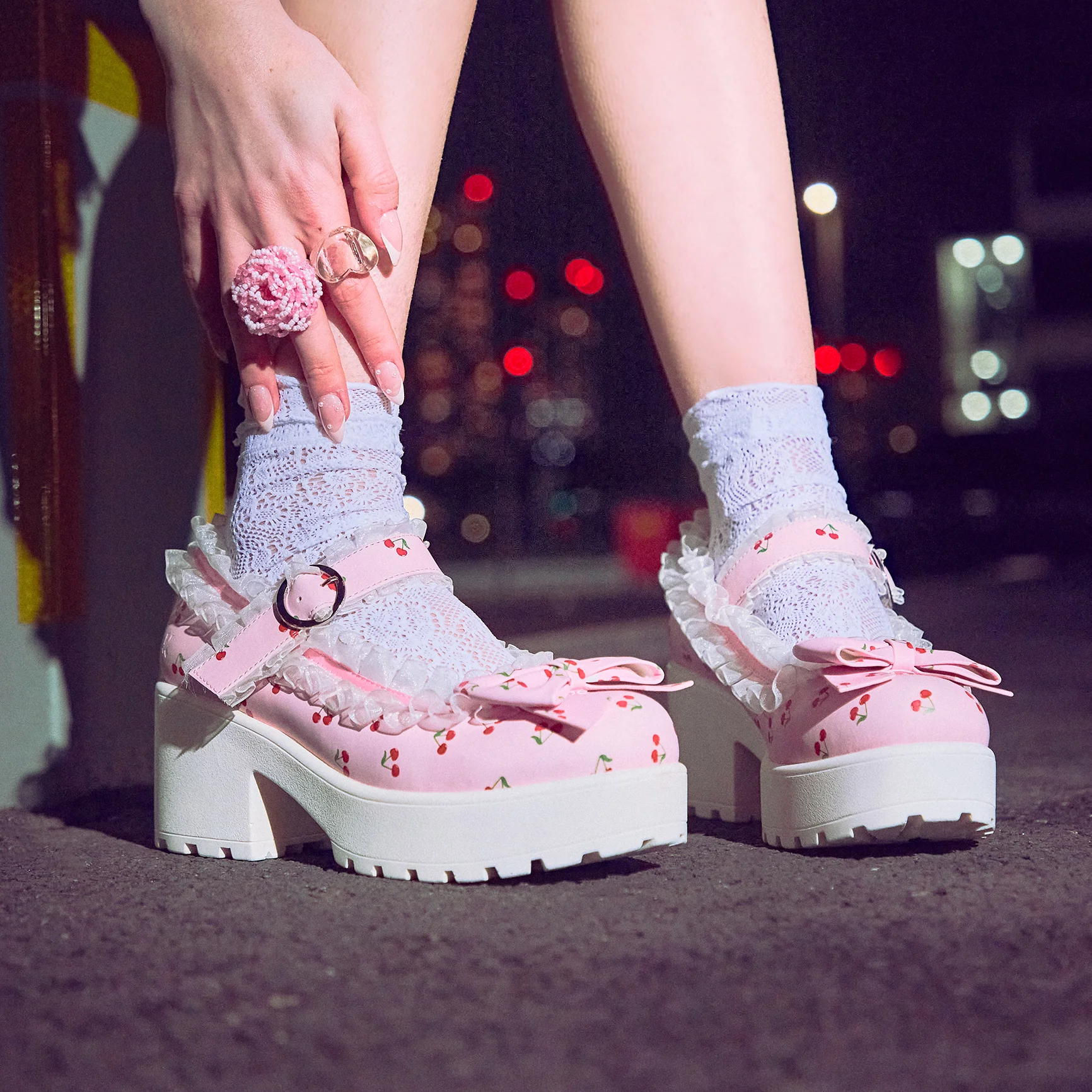 Tira Mary Janes Shoes 'Pink Cherry Bakewell Edition' - Image 7