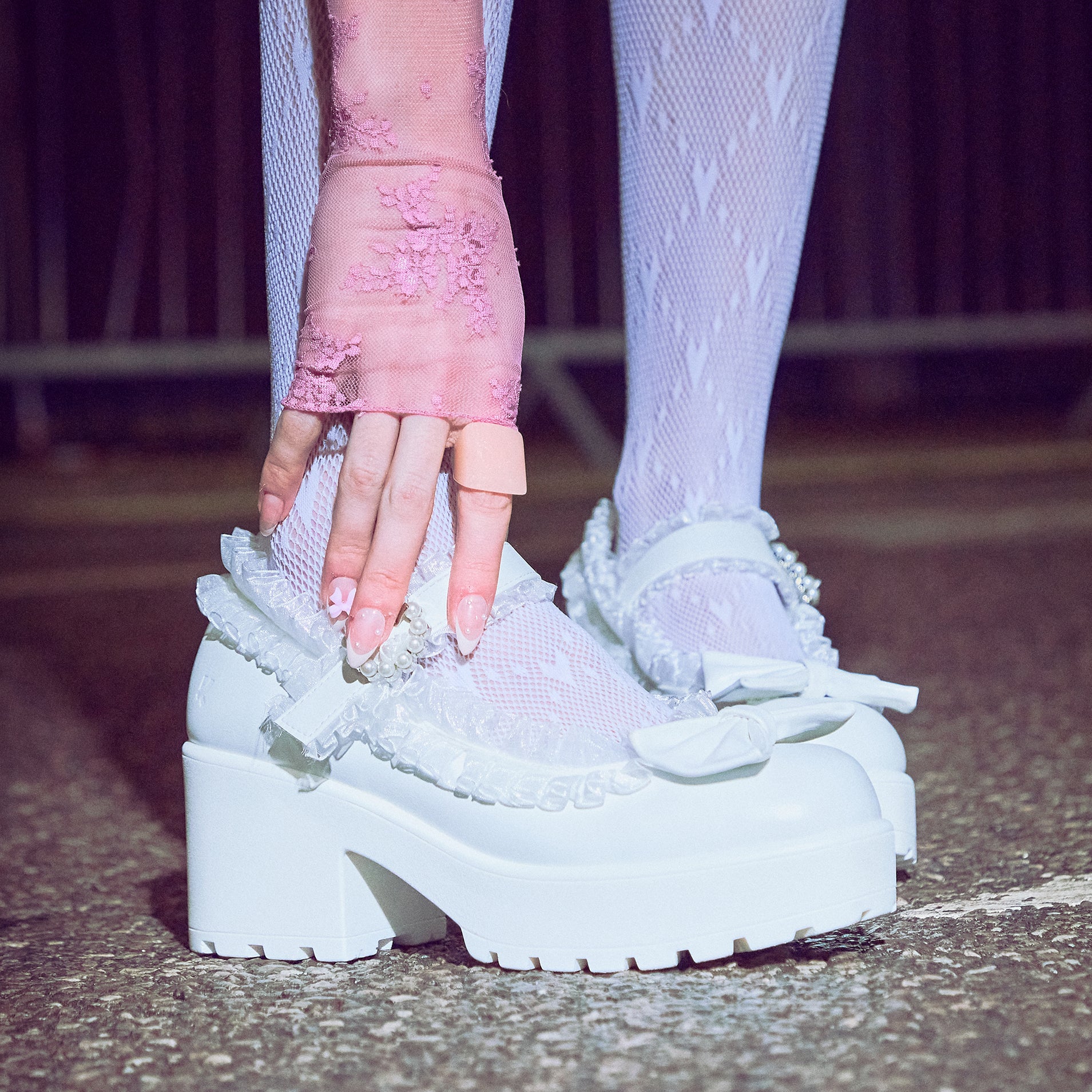 Tira Ruffle Mary Janes ‘ Porcelain Delights Edition’ - Image 3