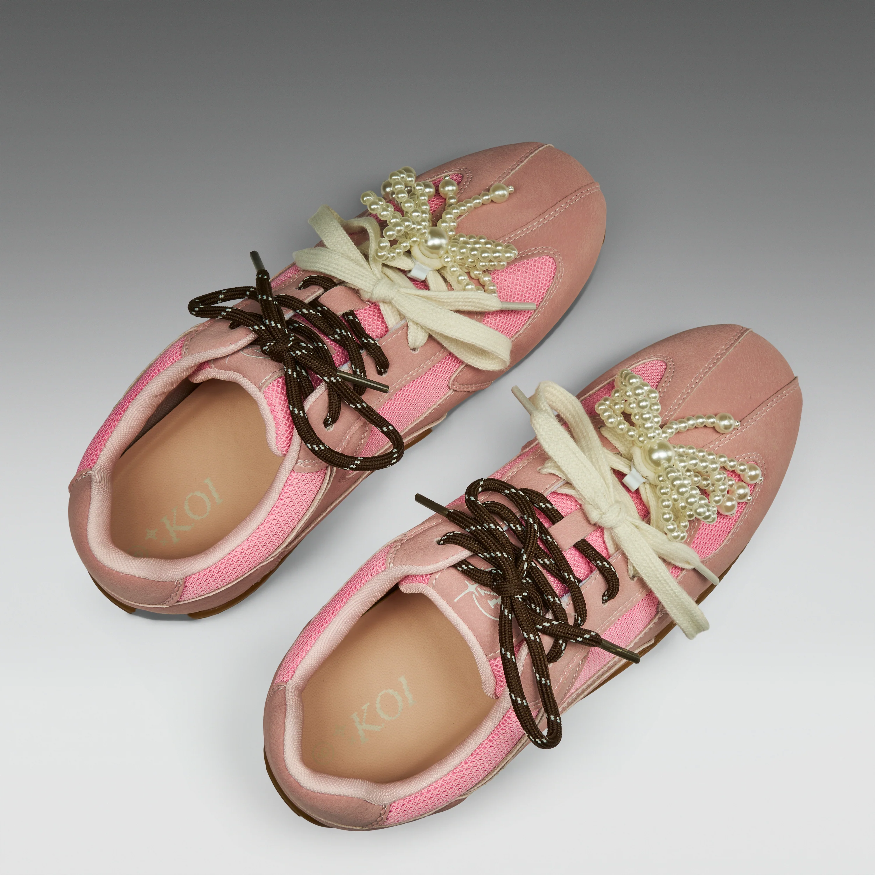 Wanderlust Flat Pearl Trainers - Dusty Pink - Image 5