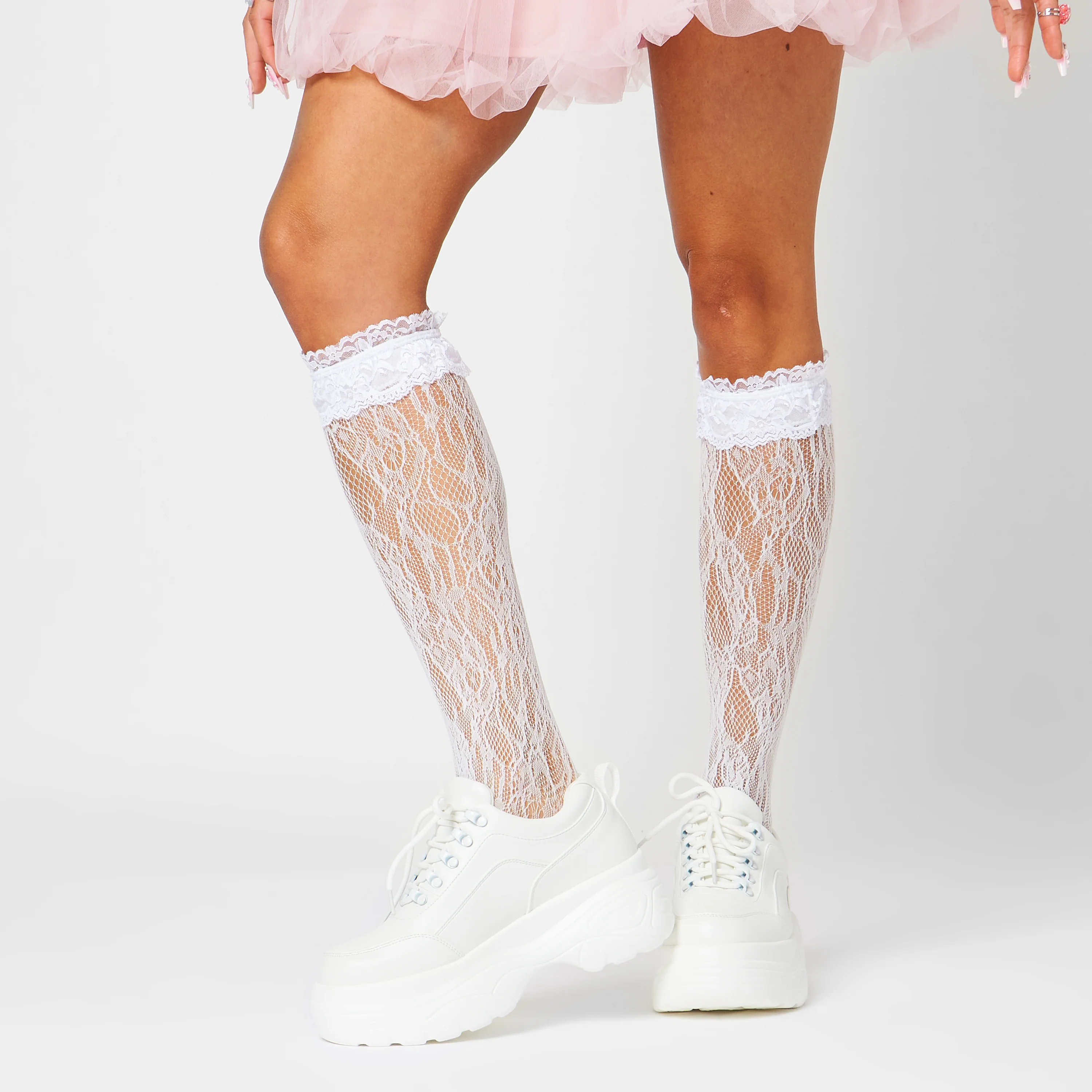 Jennie White Chunky Bubble Trainers - Image 5