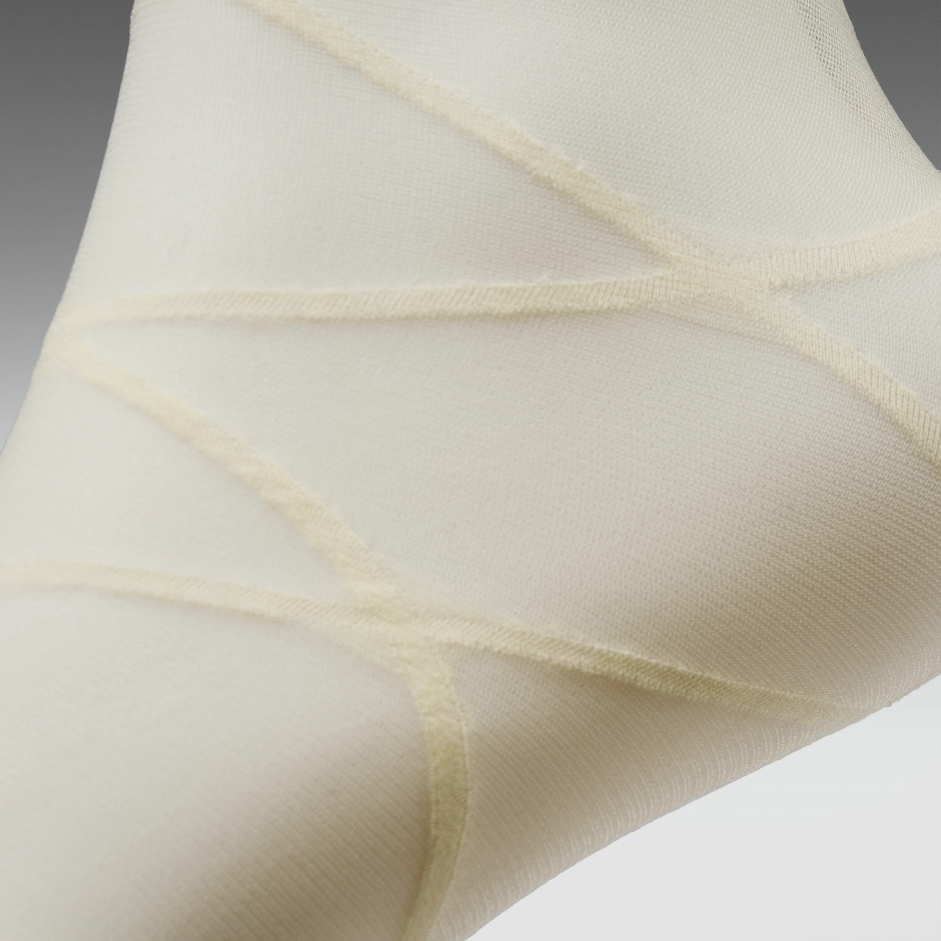 Ziva Cream Sheer Long Socks - Image 2